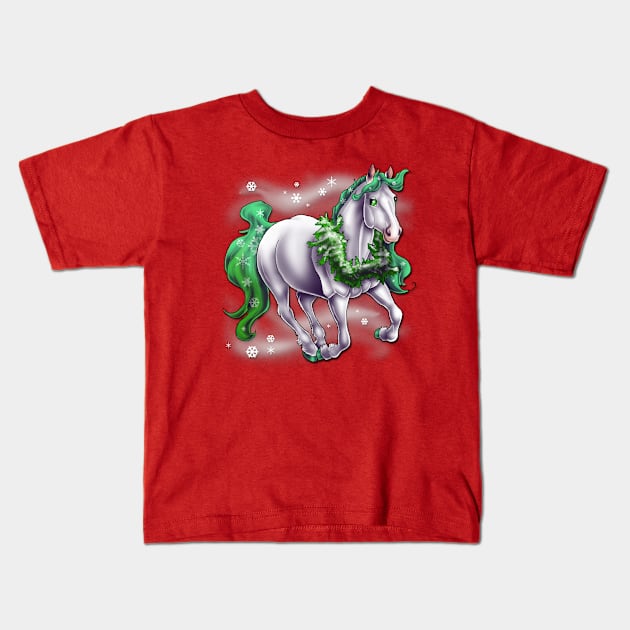 Minty Horse Kids T-Shirt by Unicornarama